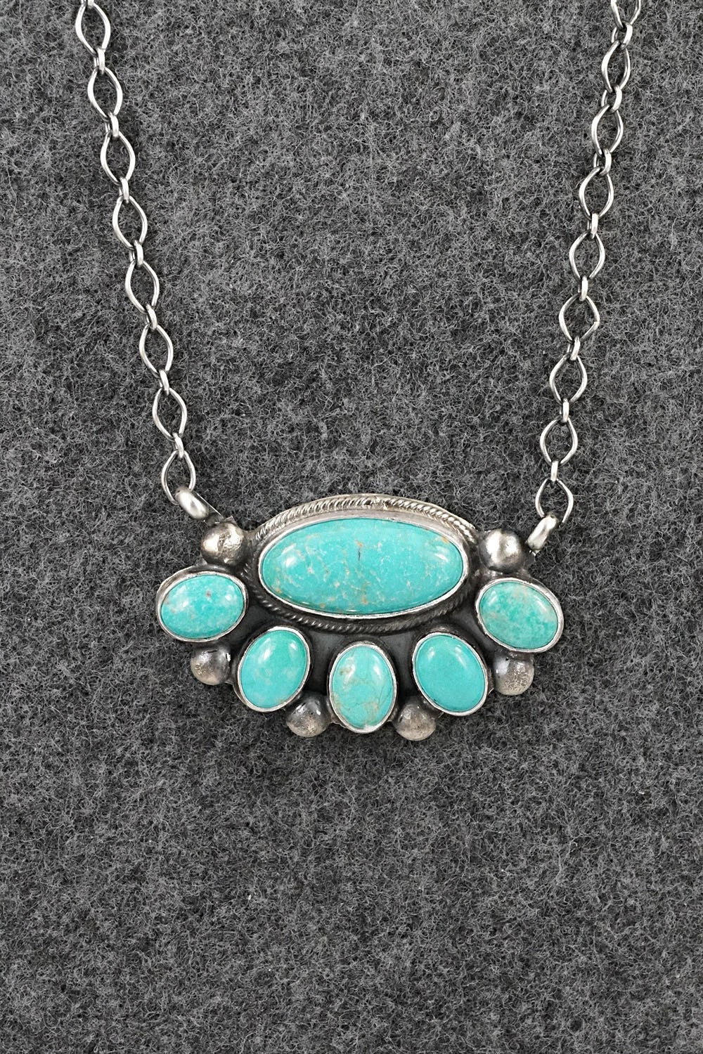 Turquoise & Sterling Silver Necklace - Kathleen Livingston