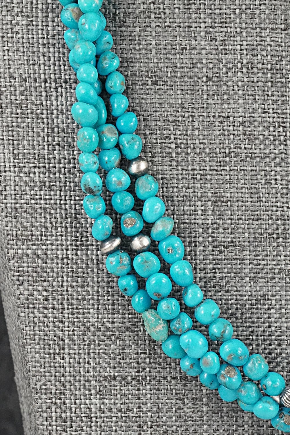 Turquoise & Sterling Silver Necklace - Theresa Skeets