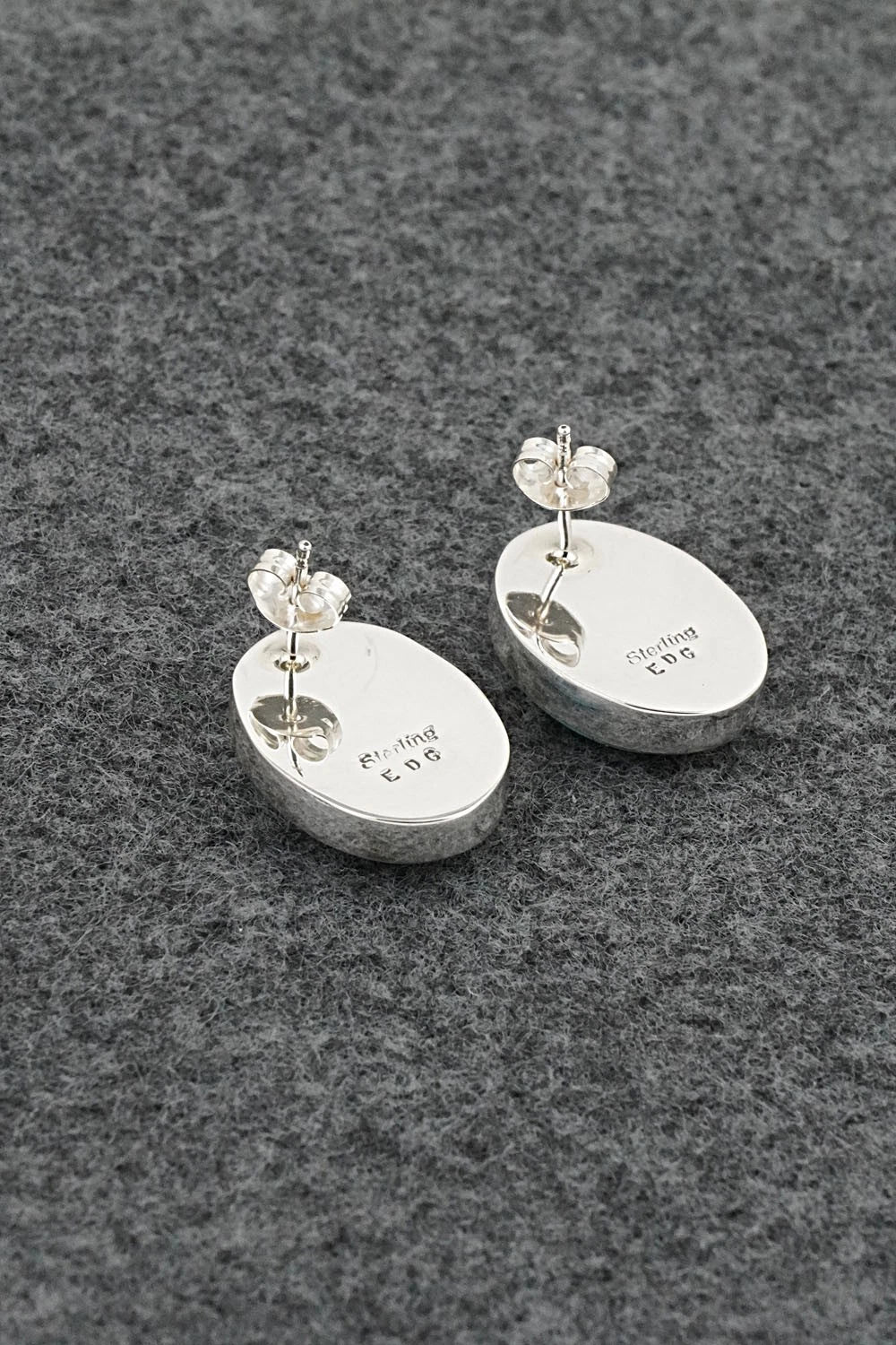 Turquoise & Sterling Silver Earrings - Eugene Gruber