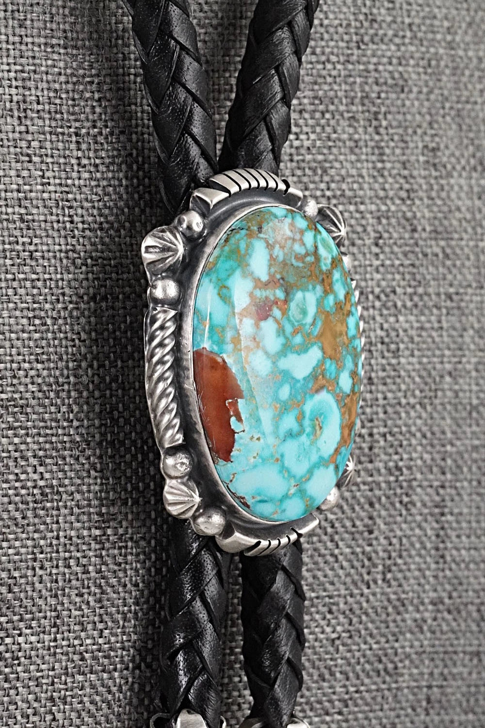 Turquoise & Sterling Silver Bolo Tie - Bob Becenti