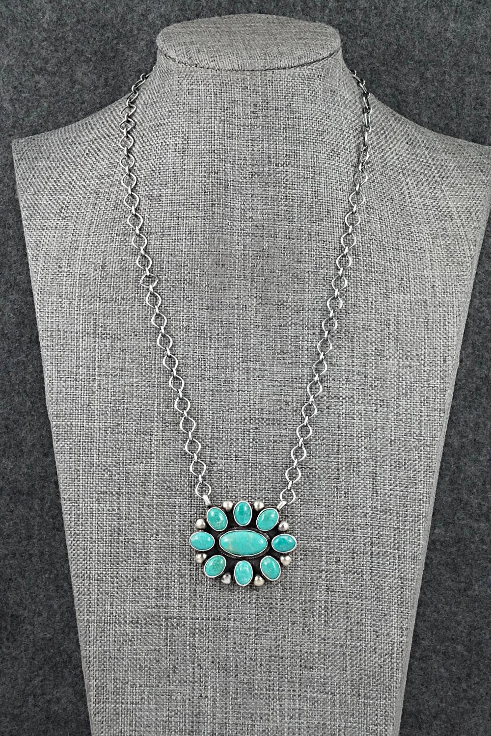 Turquoise & Sterling Silver Necklace - Kathleen Livingston