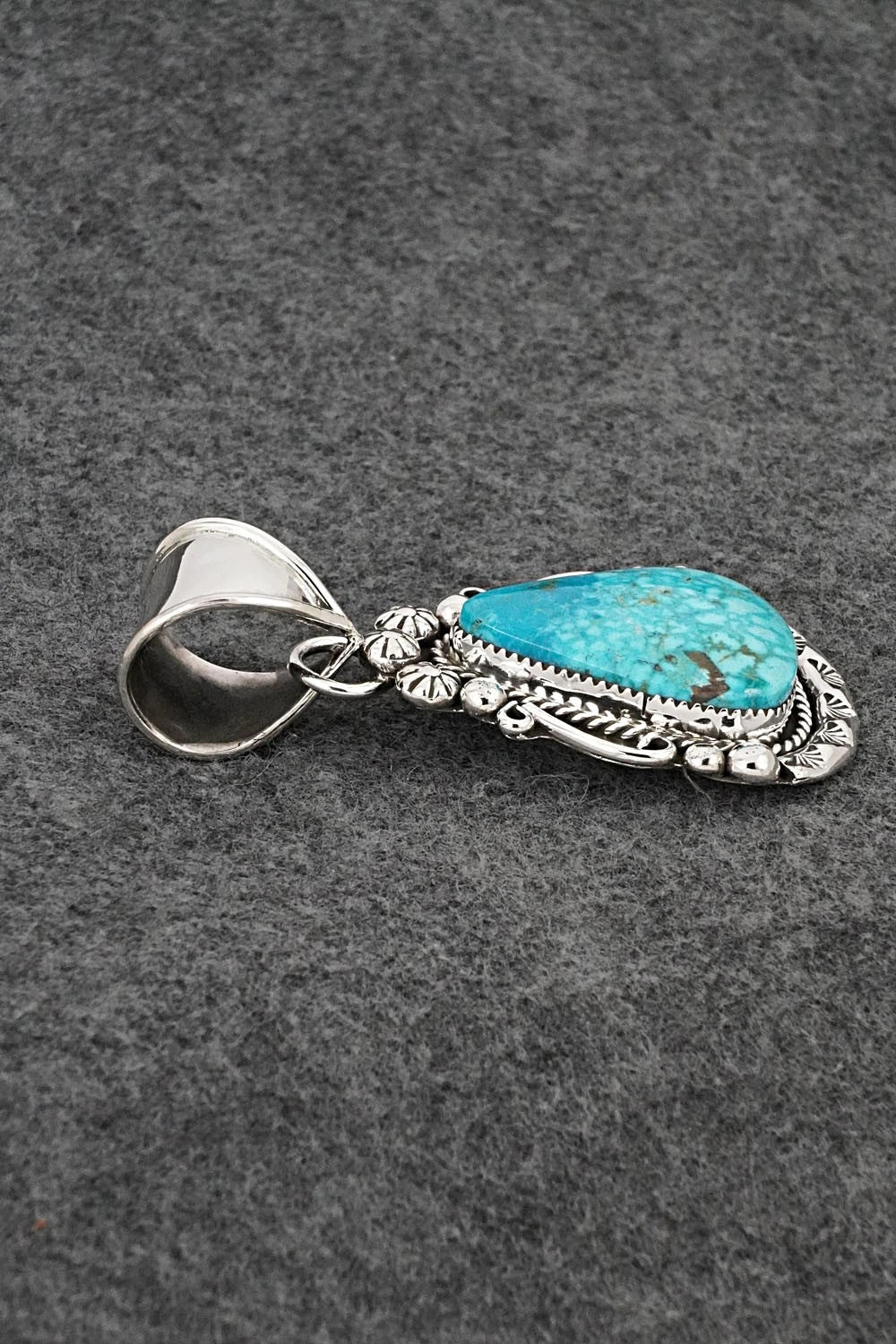 Turquoise and Sterling Silver Pendant - Phil Nez