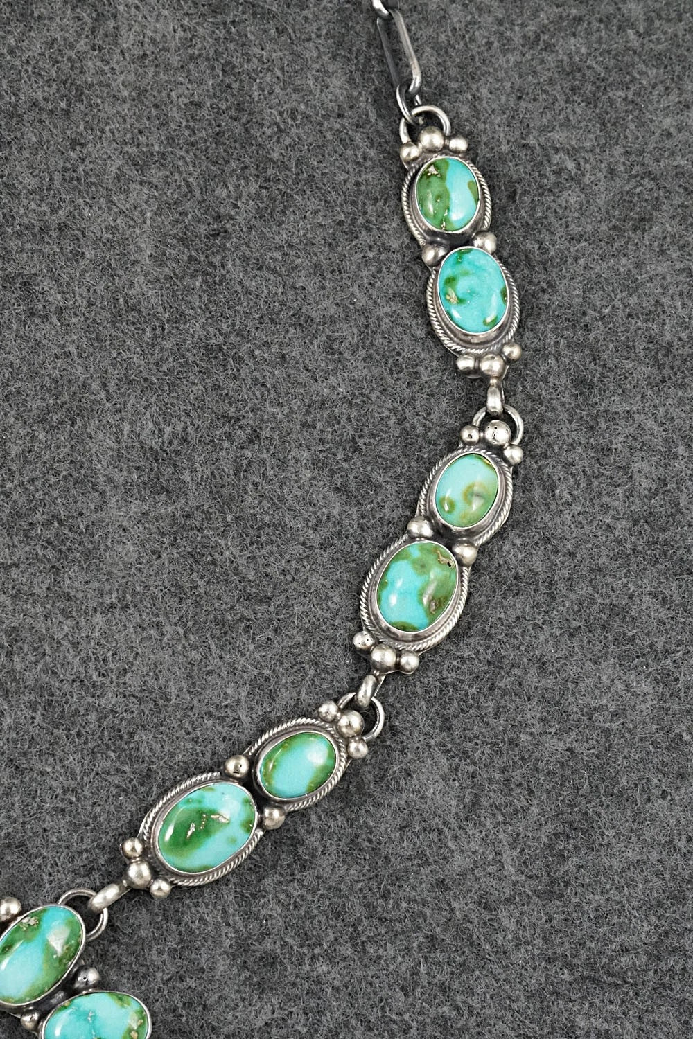 Turquoise & Sterling Silver Squash Blossom Set - Kathleen Livingston