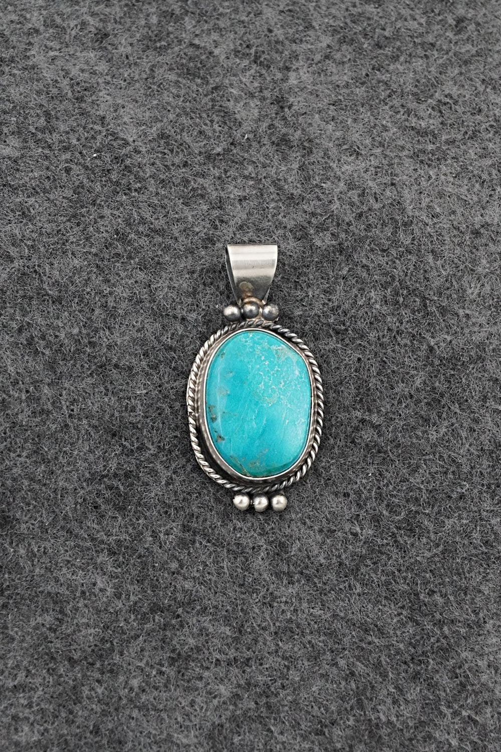 Turquoise & Sterling Silver Pendant - Rena Begay