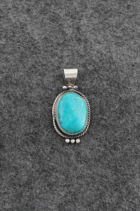 Turquoise & Sterling Silver Pendant - Rena Begay