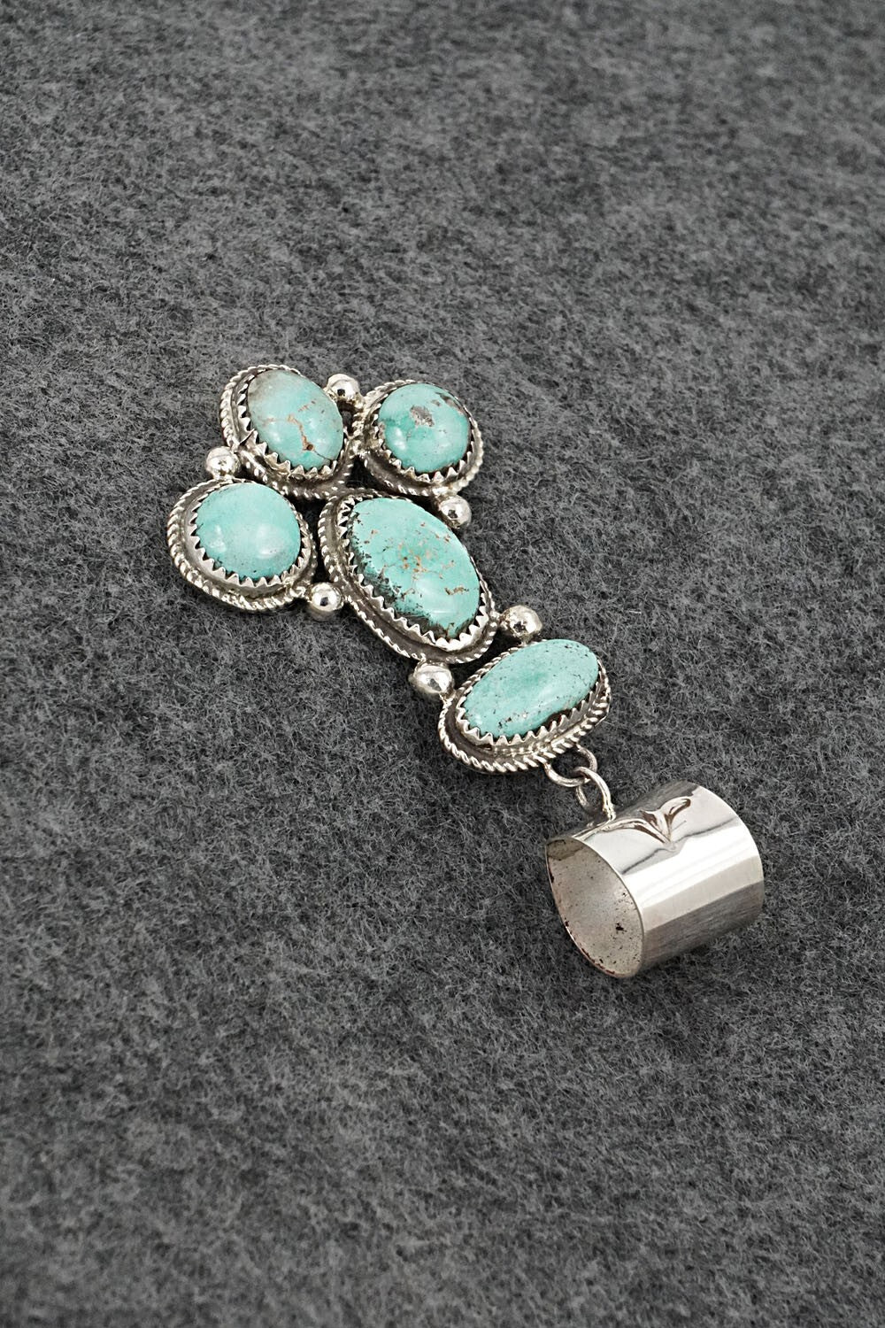 Turquoise & Sterling Silver Pendant - Ernest Hawthorne
