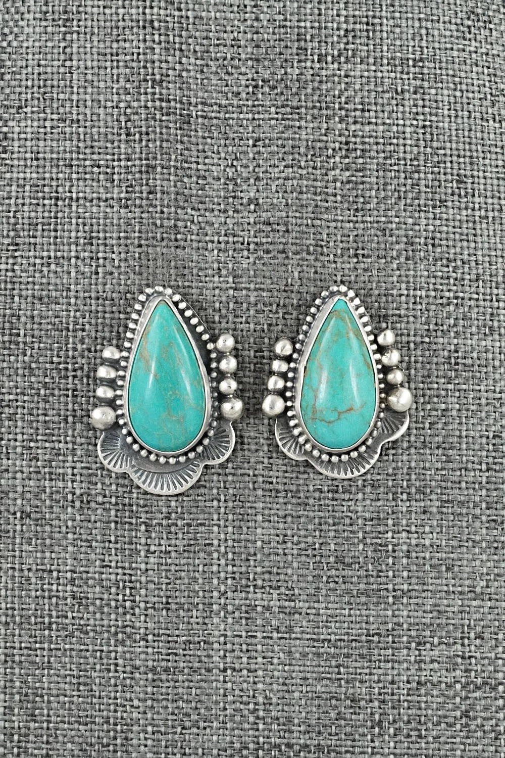 Turquoise & Sterling Silver Earrings - Bobby Johnson
