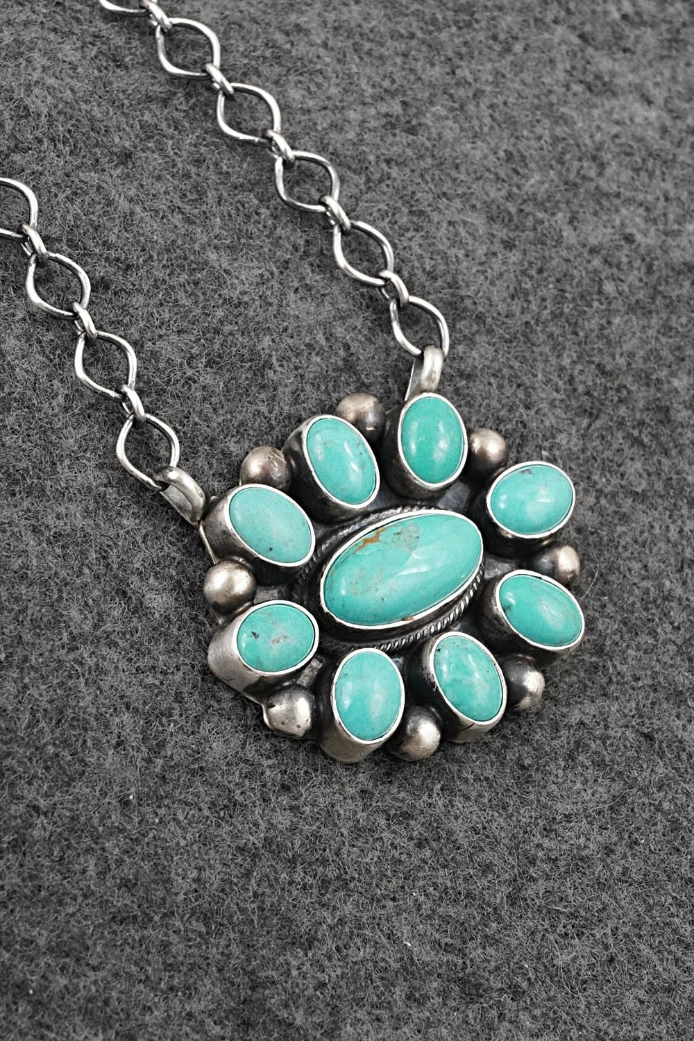 Turquoise & Sterling Silver Necklace - Kathleen Livingston