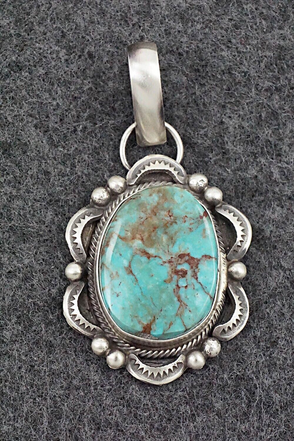 Turquoise & Sterling Silver Pendant - Betta Lee
