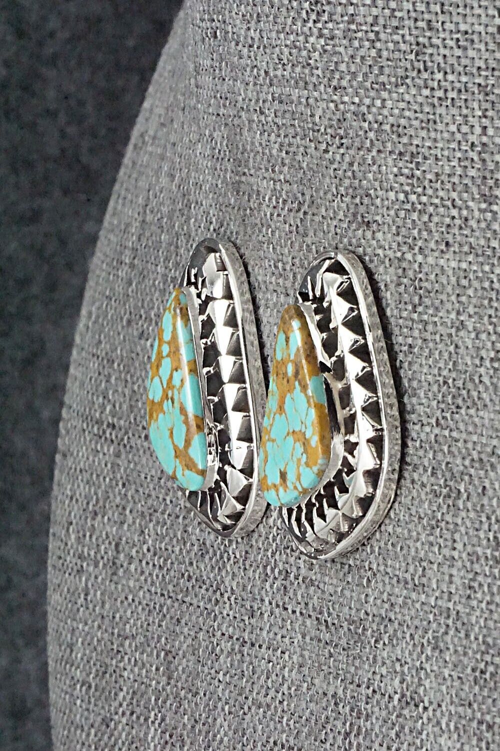 Turquoise and Sterling Silver Earrings - Sharon McCarthy