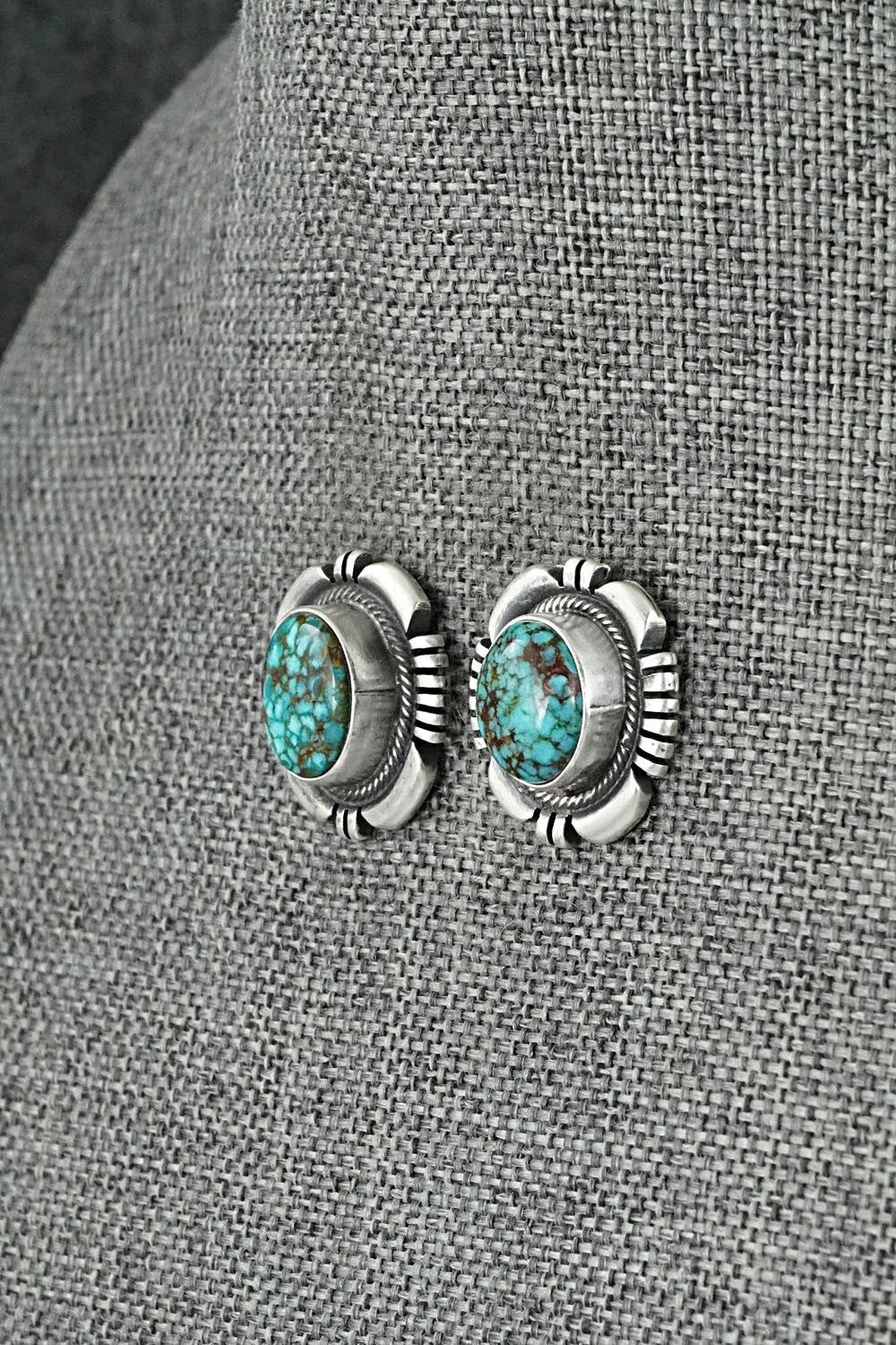 Turquoise & Sterling Silver Necklace and Earrings Set - Mark Yazzie