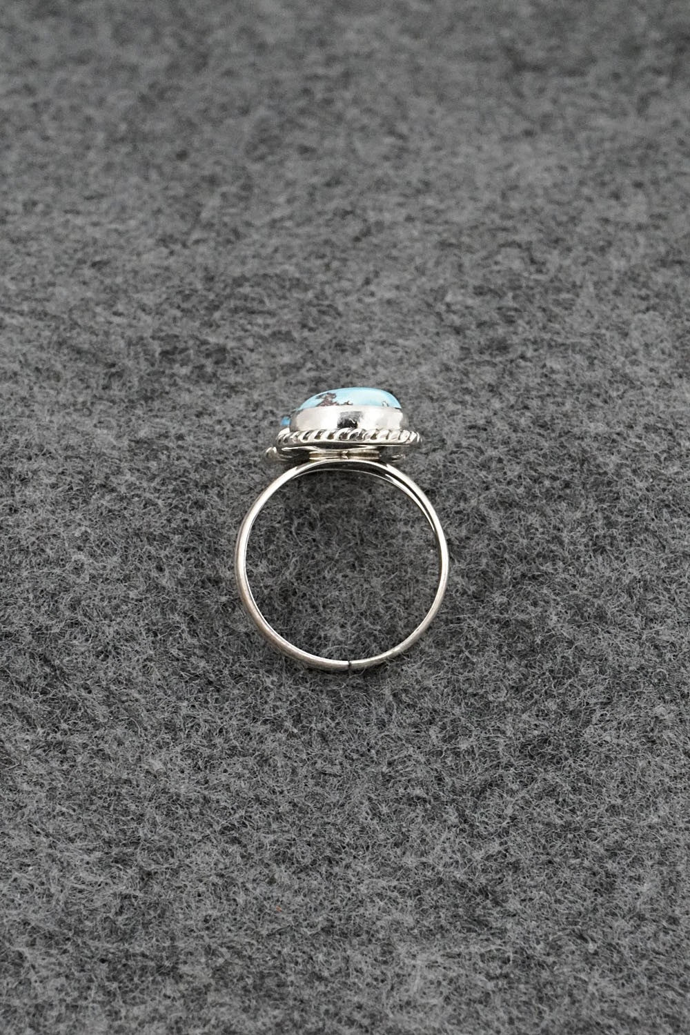 Turquoise & Sterling Silver Ring - Eugene Gruber - Size 6