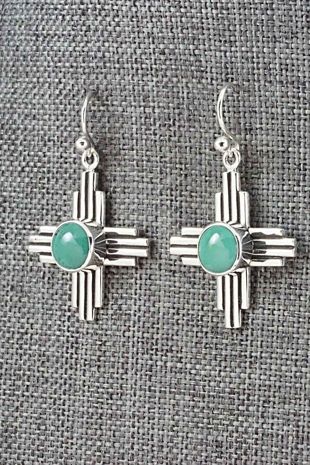 Turquoise and Sterling Silver Earrings - Raymond Coriz