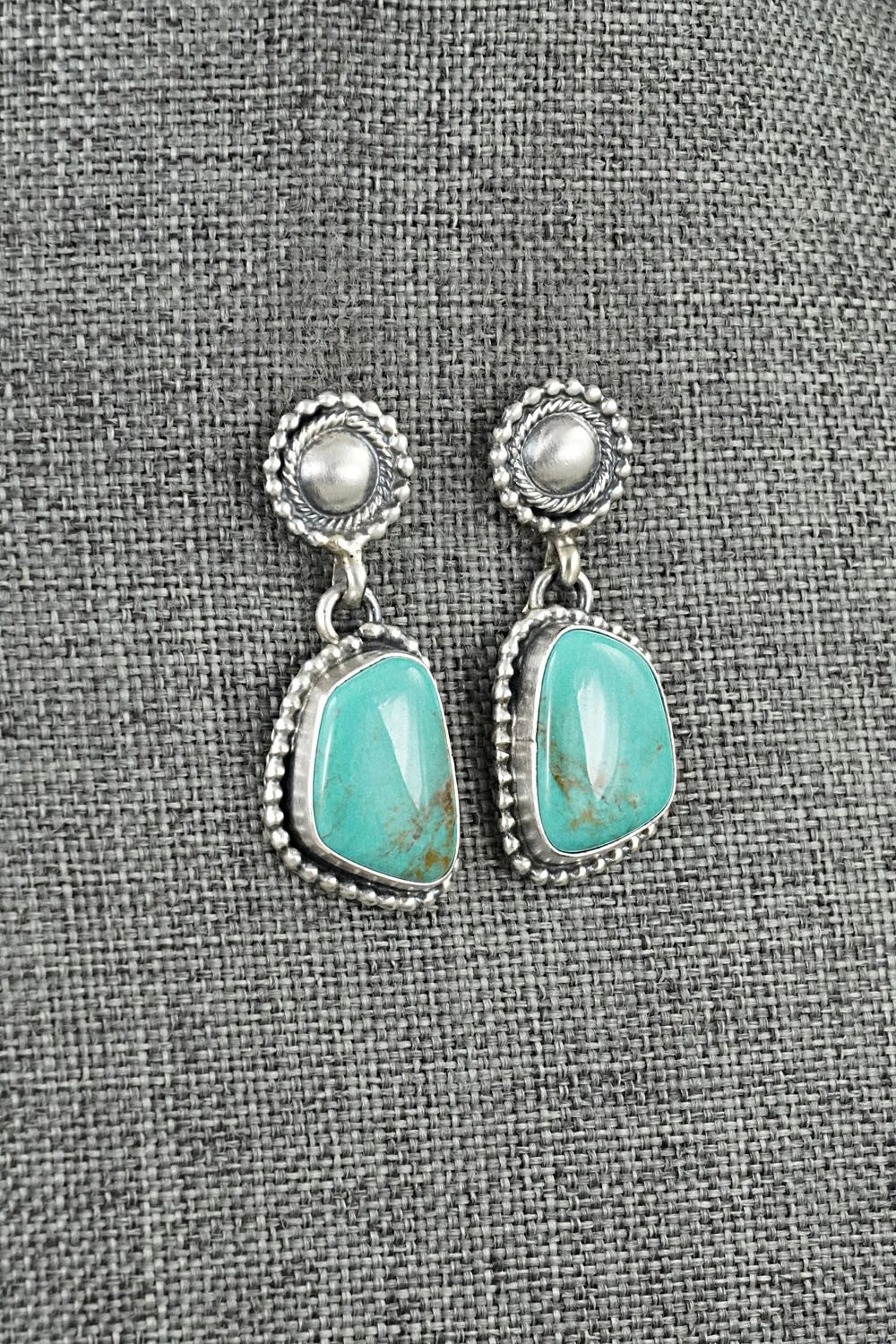 Turquoise & Sterling Silver Earrings - Darrin Livingston