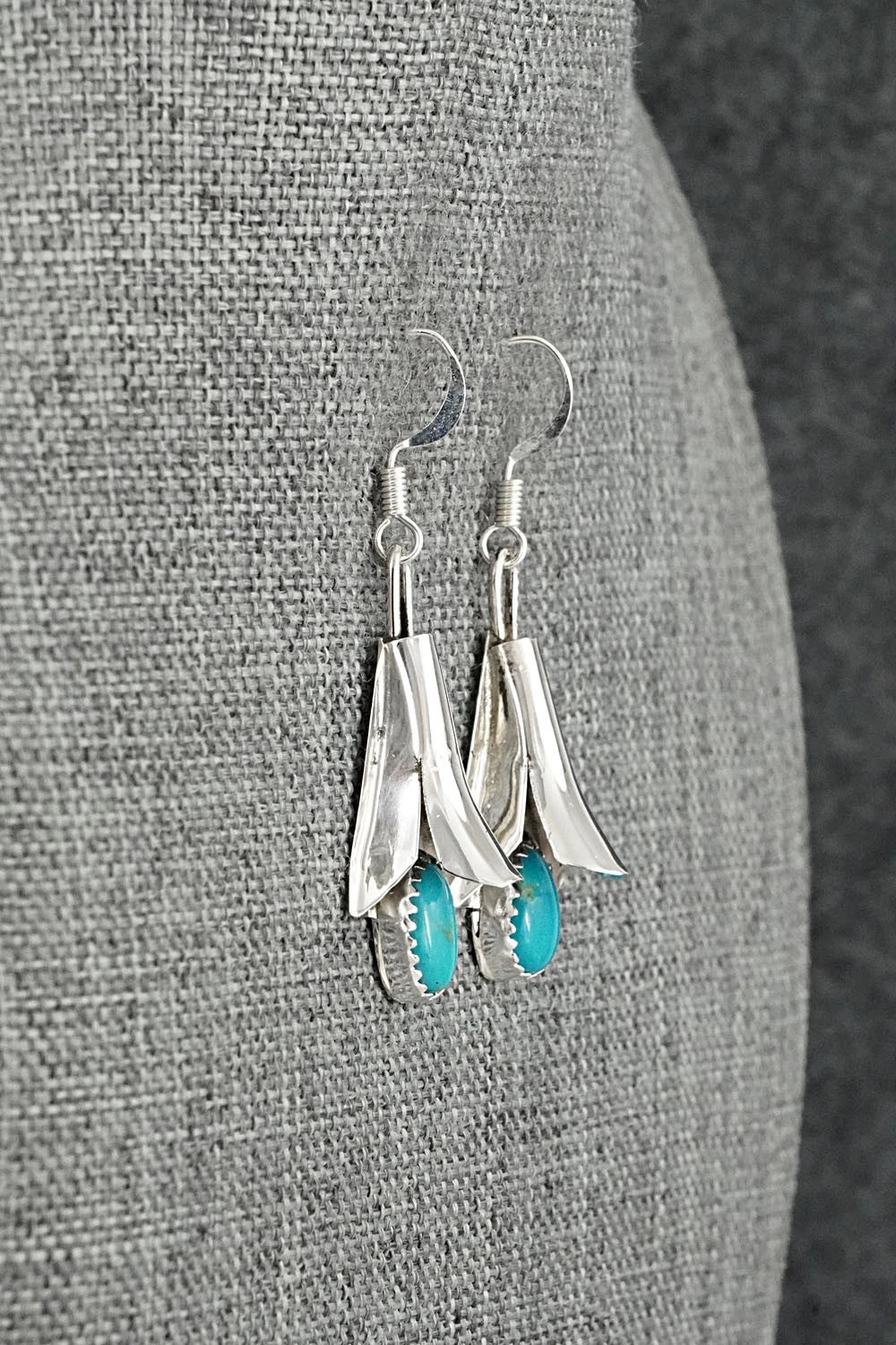 Turquoise & Sterling Silver Earrings - Louise Yazzie