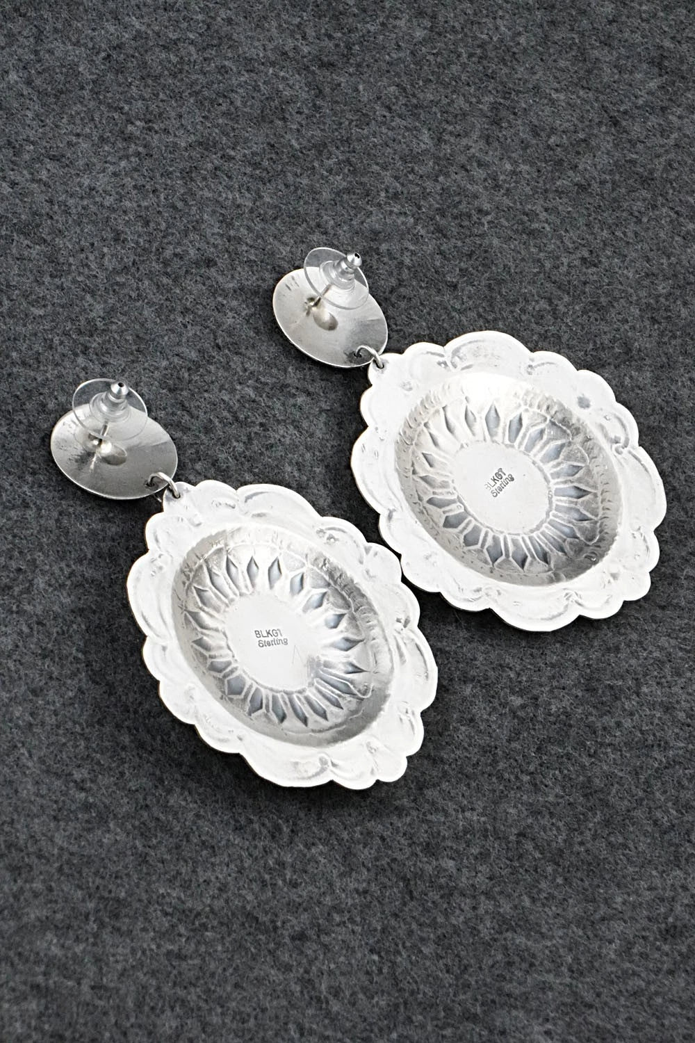 Turquoise & Sterling Silver Earrings - Arnold Blackgoat