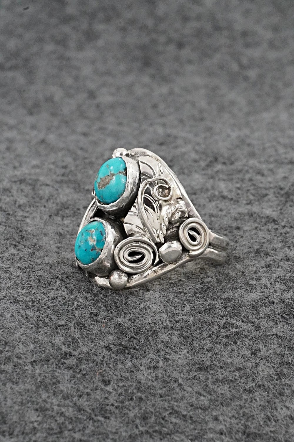 Turquoise & Sterling Silver Ring - Lauren Brown - Size 11.5