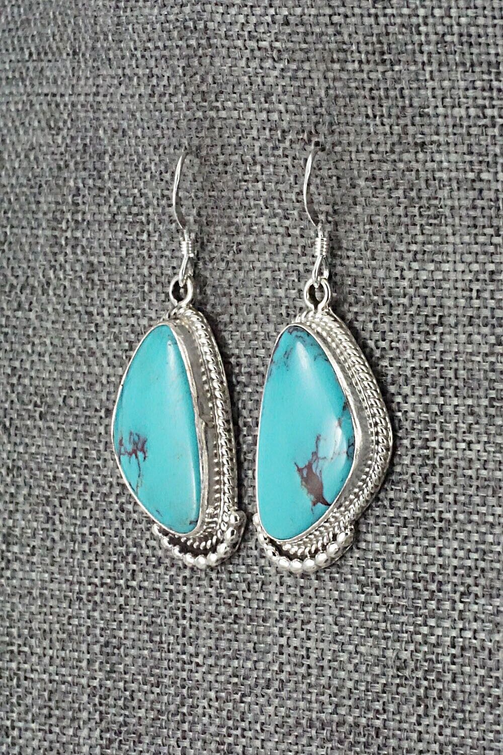 Turquoise & Sterling Silver Earrings - Verley Betone