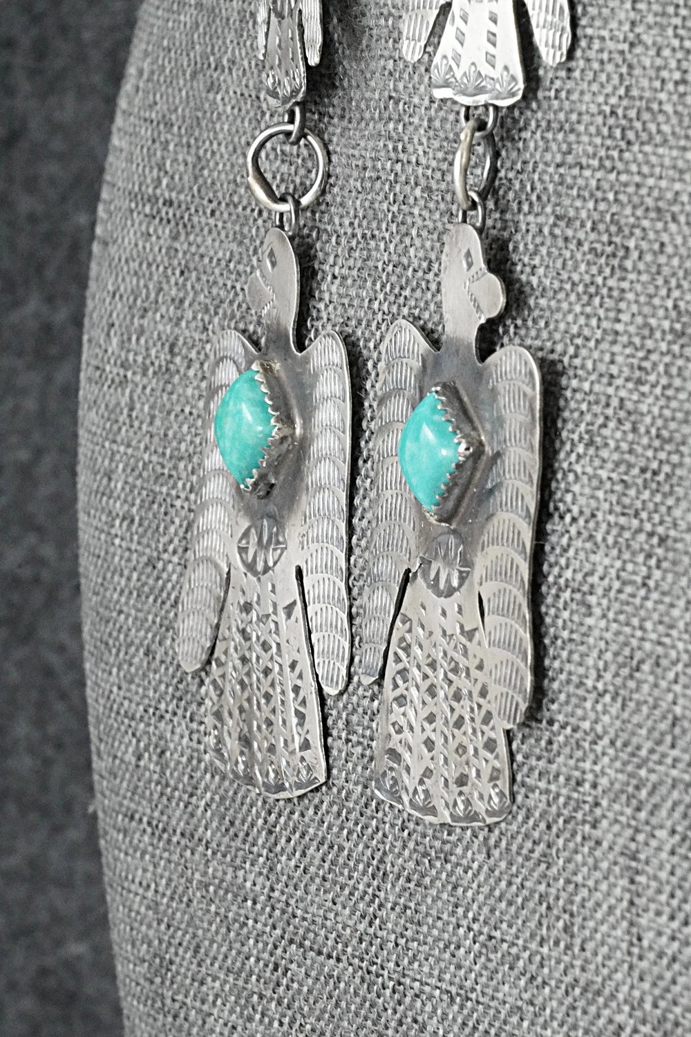 Turquoise & Sterling Silver Earrings - Gabrielle Yazzie