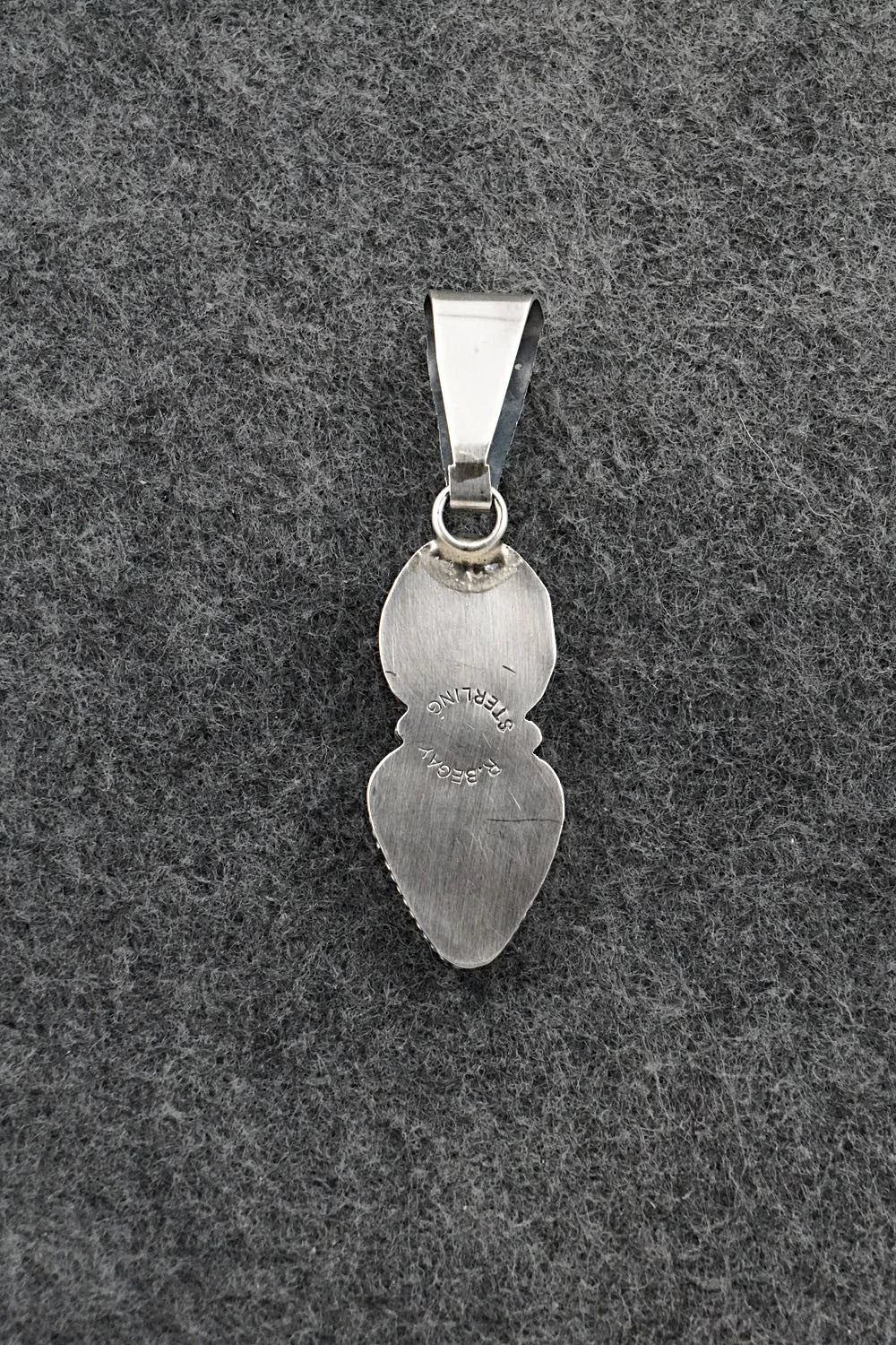 Turquoise & Sterling Silver Pendant - Eugene Gruber