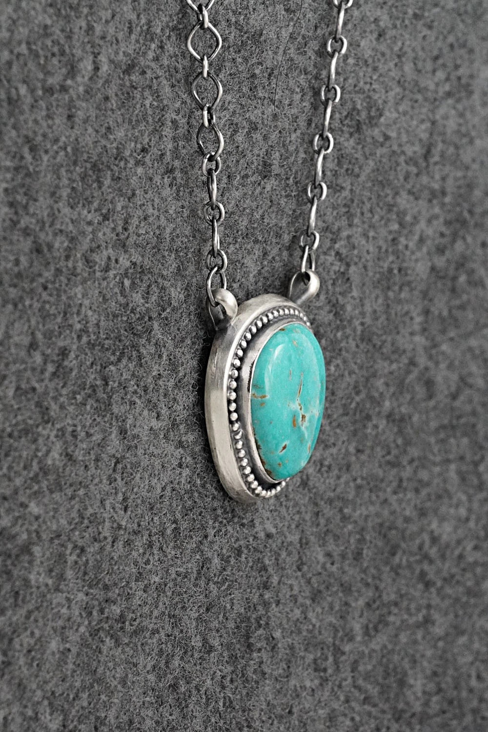 Turquoise & Sterling Silver Necklace - Darrin Livingston