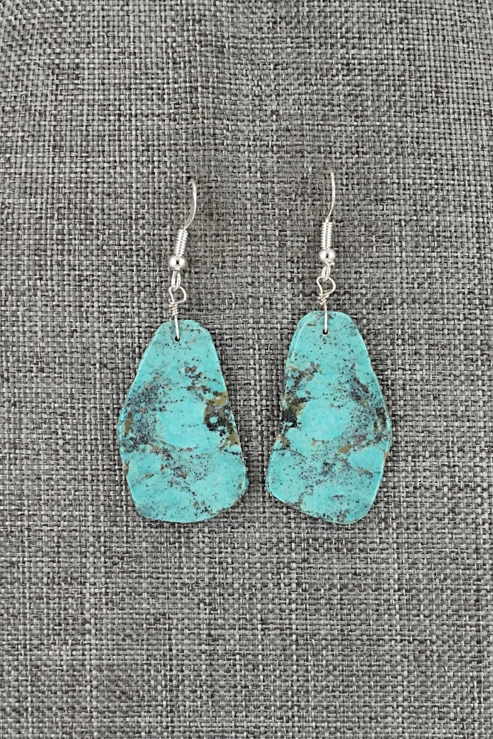 Turquoise & Sterling Silver Earrings - Louise Pete
