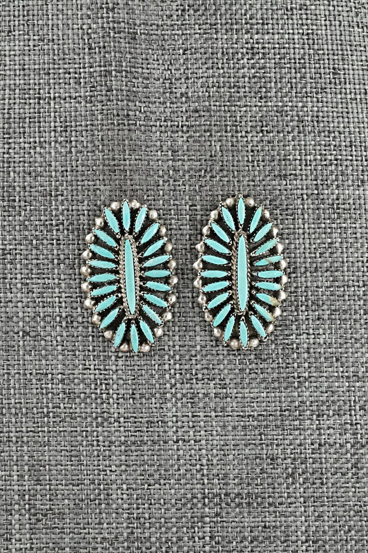 Turquoise & Sterling Silver Earrings - Lorena Peina