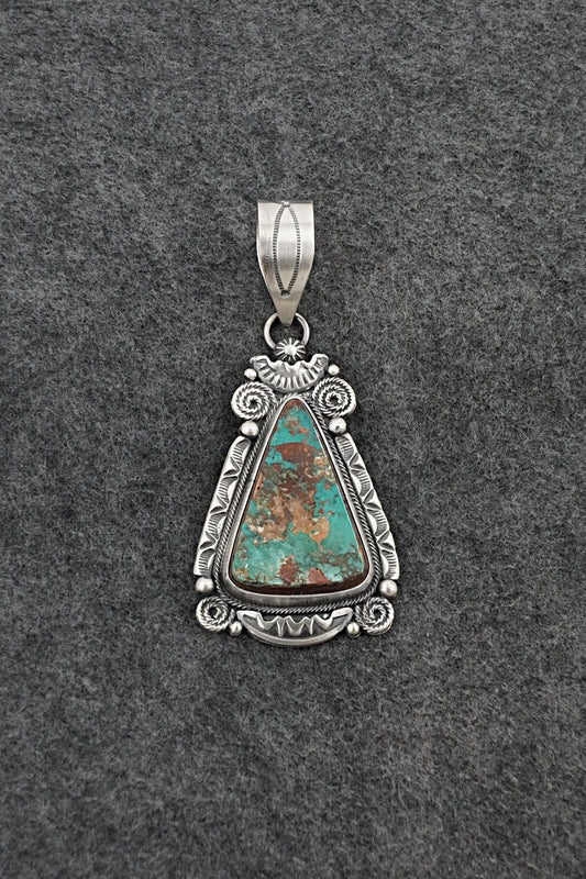 Turquoise & Sterling Silver Pendant - Jackson Hoskie