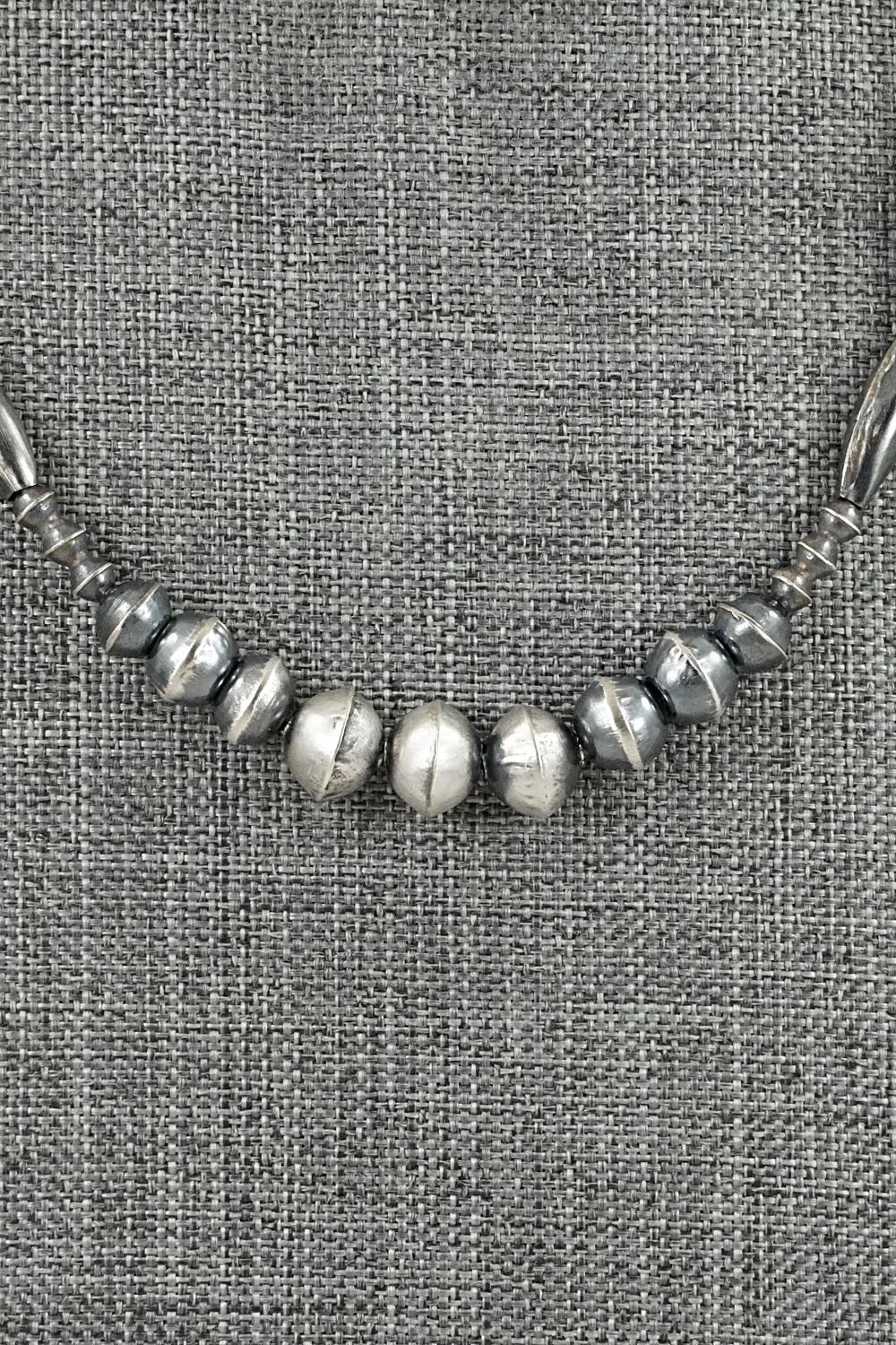 Sterling Silver Navajo Pearl Necklace 18" - Vintage