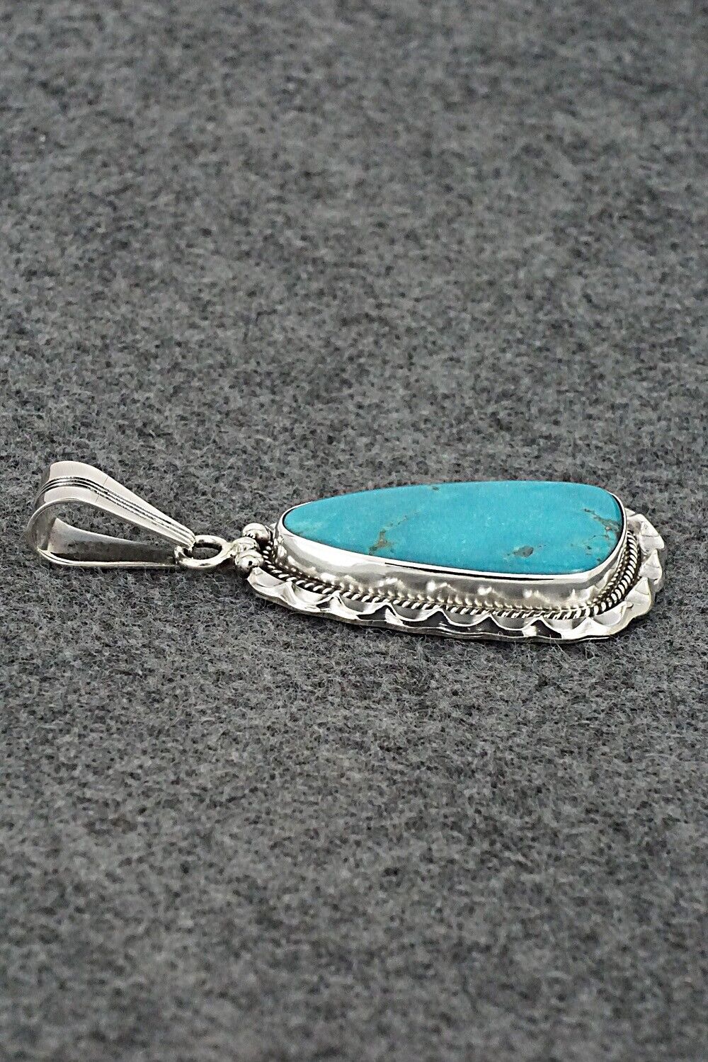 Turquoise & Sterling Silver Pendant - Samuel Yellowhair