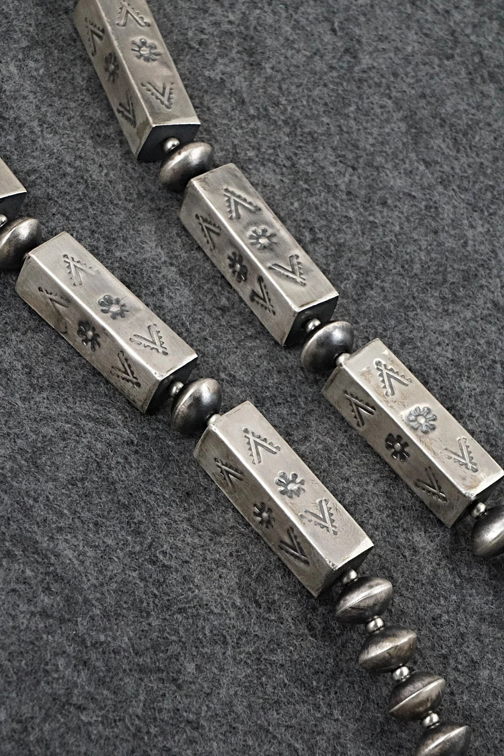 Sterling Silver Navajo Pearl Necklace & Earrings Set - Shelby Montoya