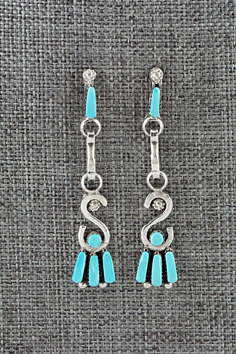 Turquoise & Sterling Silver Earrings - Carlene Hattie