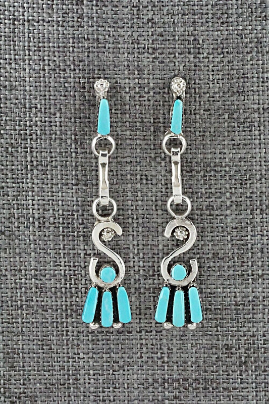 Turquoise & Sterling Silver Earrings - Carlene Hattie