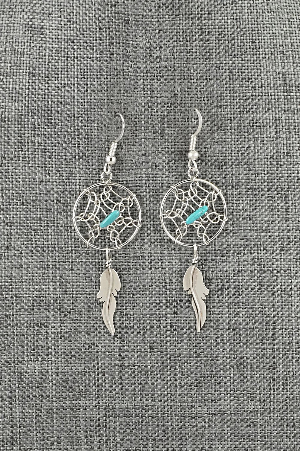 Turquoise & Sterling Silver Earrings - Lorenzo Arviso