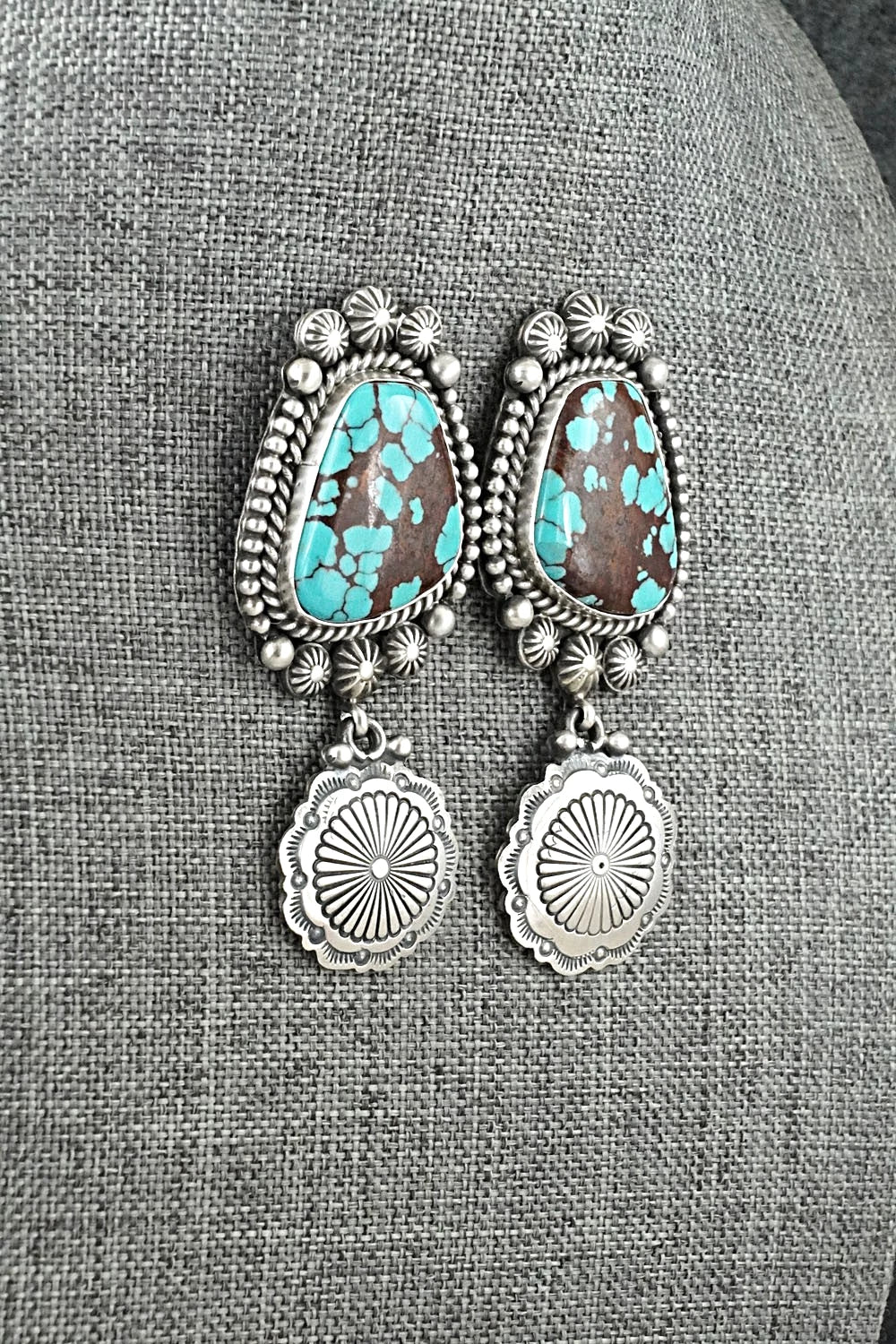 Turquoise & Sterling Silver Earrings - Michael Calladitto