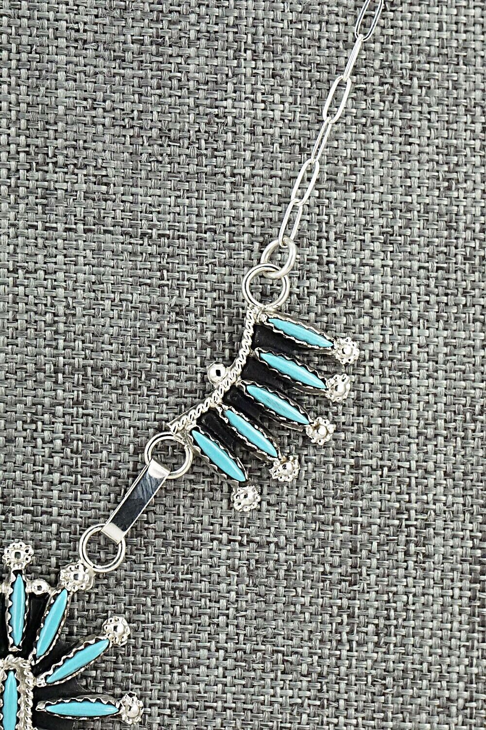 Turquoise & Sterling Silver Necklace - Jack Etsate