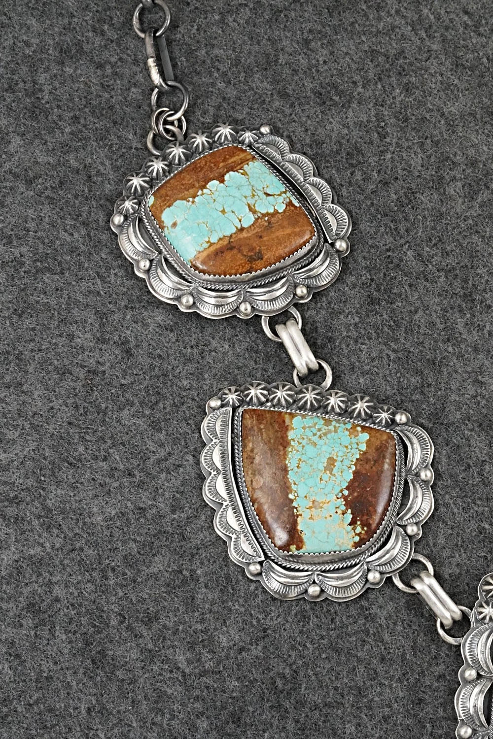 Turquoise & Sterling Silver Necklace and Earrings Set - Randy Boyd