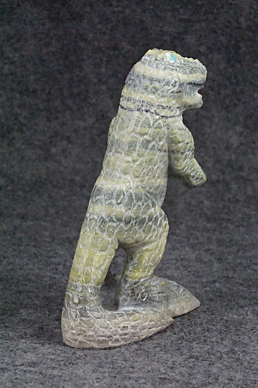 T-Rex Dinosaur Zuni Fetish Carving - Derrick Kaamasee