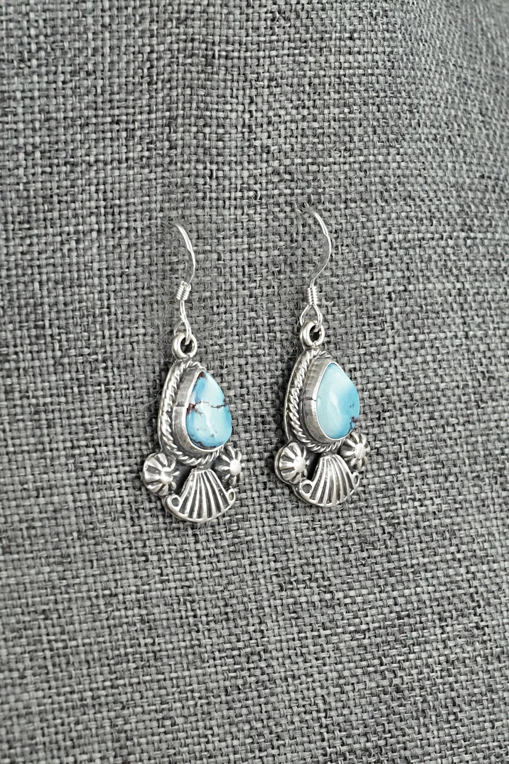 Turquoise & Sterling Silver Earrings - Verley Betone
