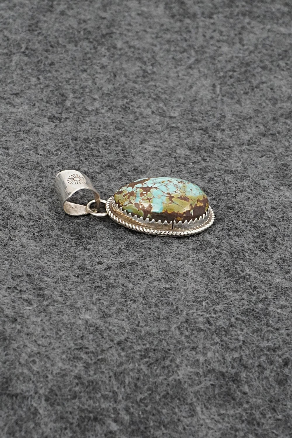 Turquoise & Sterling Silver Pendant - Ernest Hawthorne