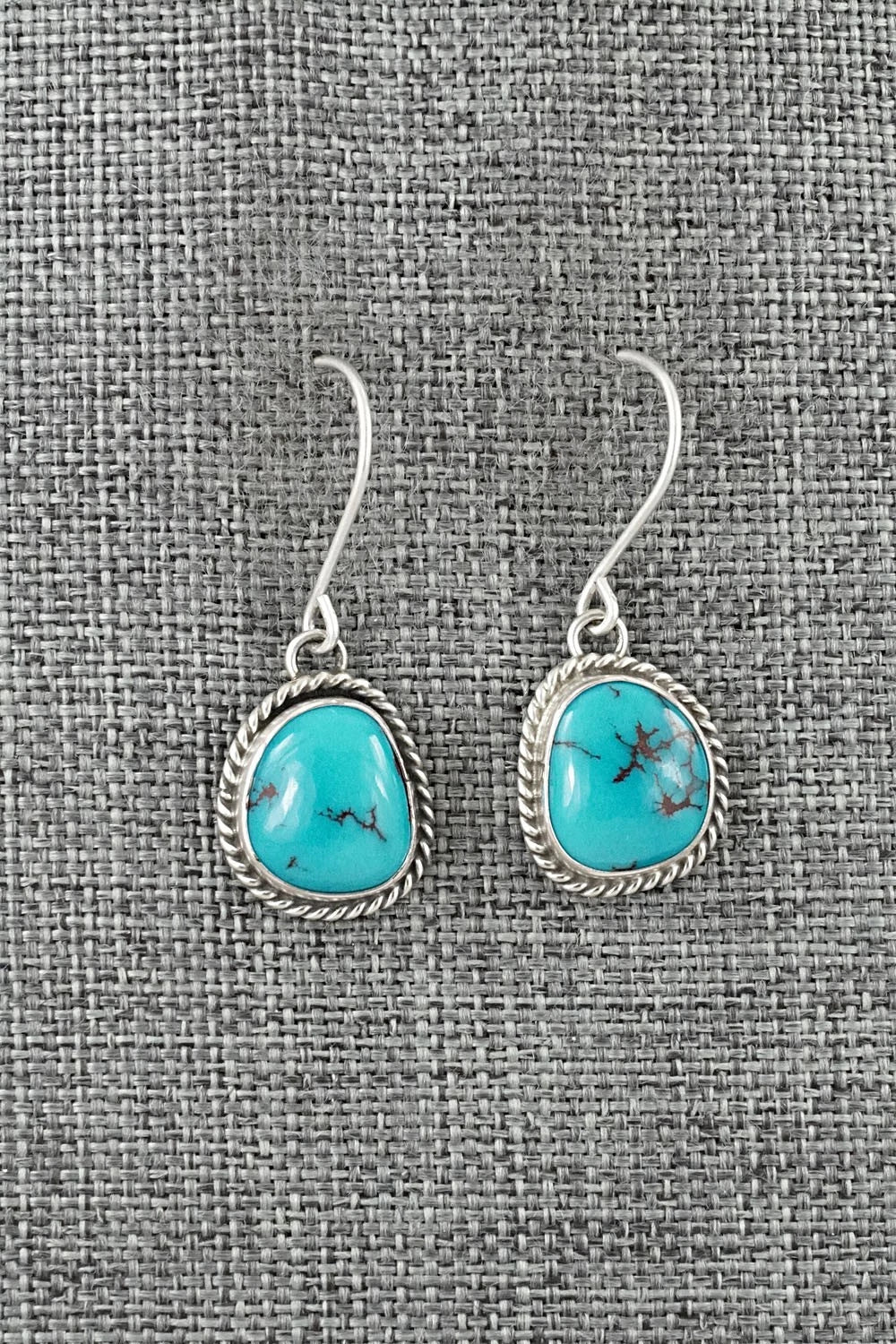 Turquoise & Sterling Silver Earrings - Eugene Gruber