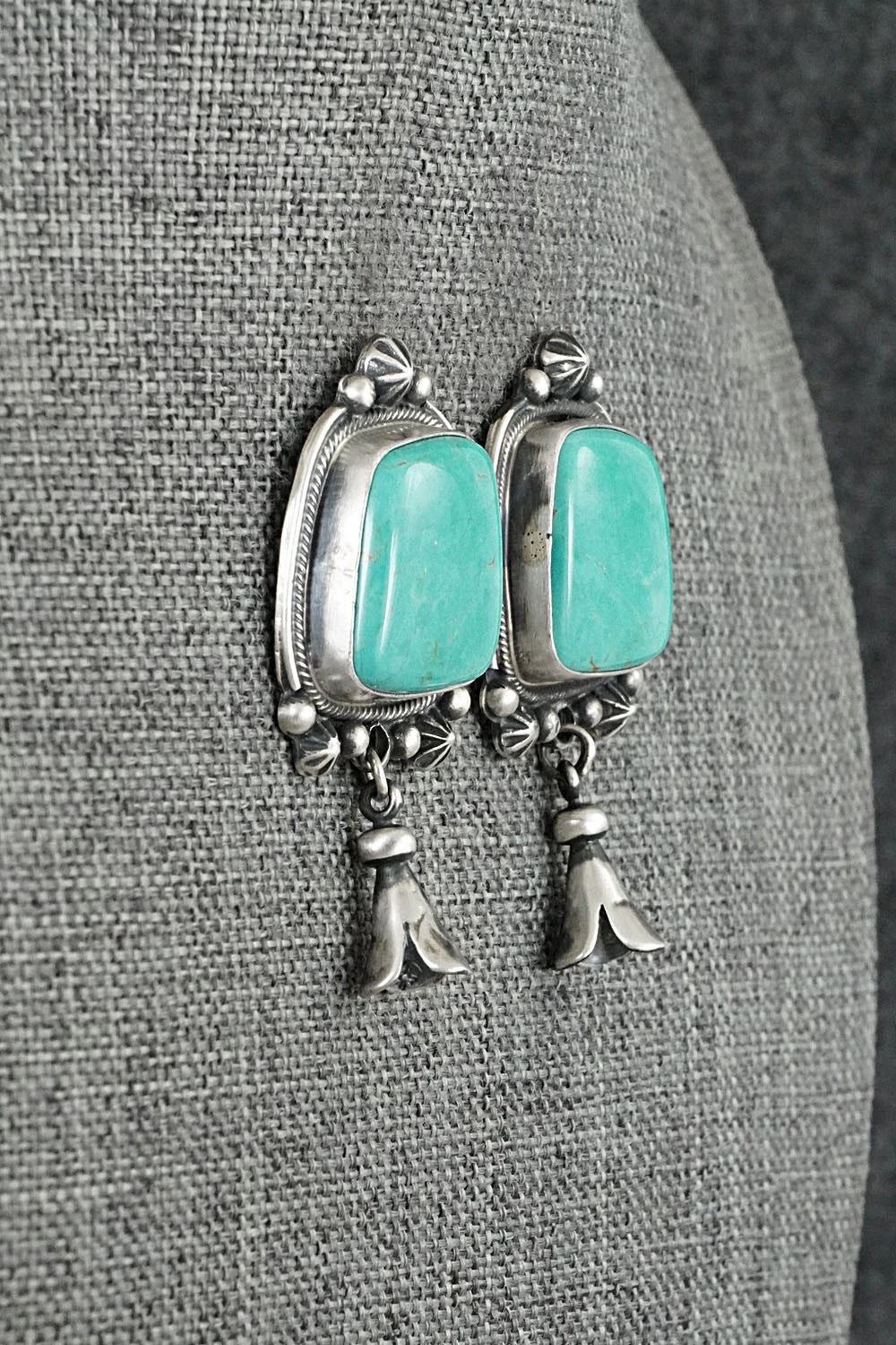 Turquoise & Sterling Silver Earrings - Bobby Johnson