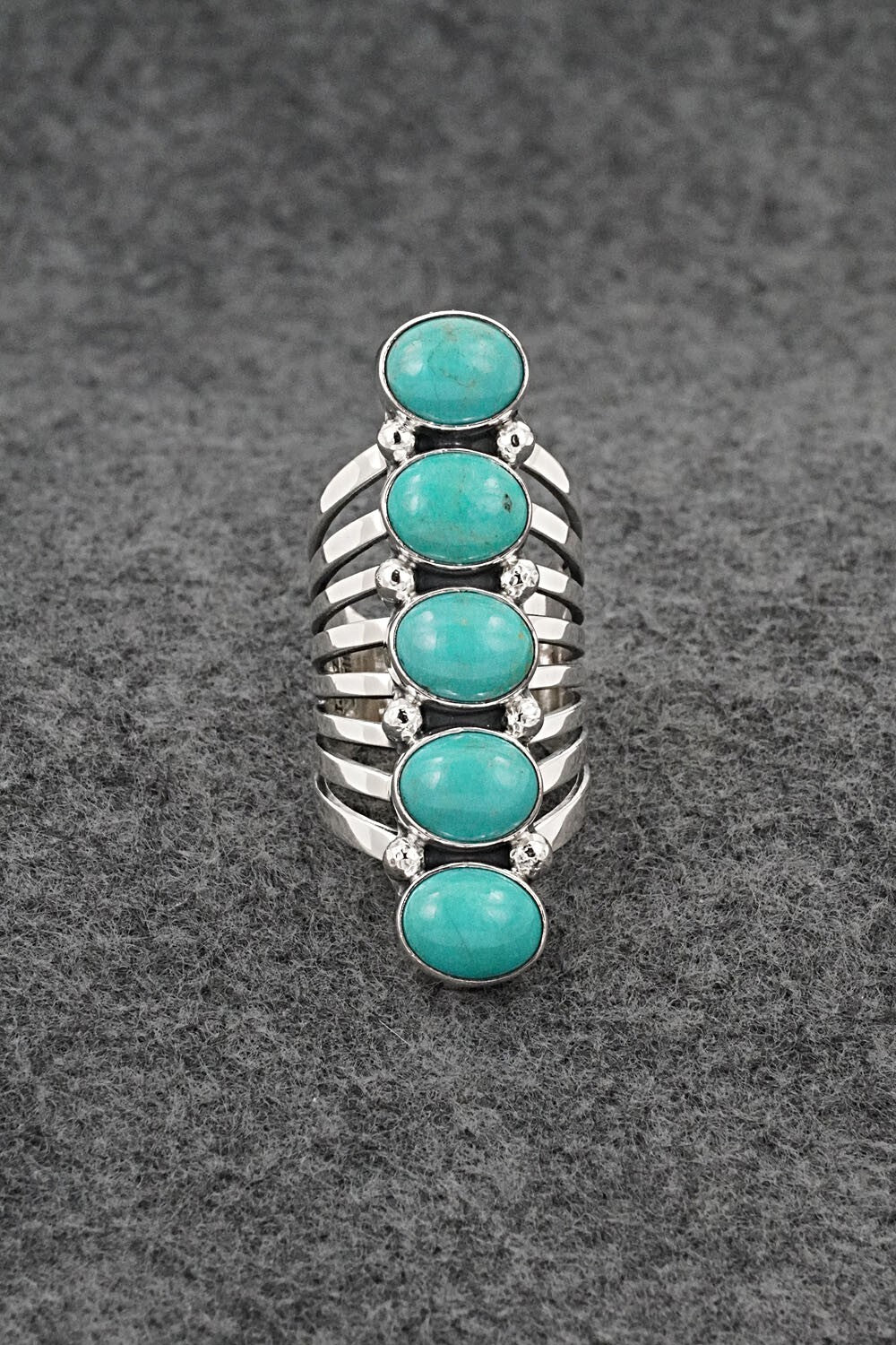 Turquoise & Sterling Silver Ring - Thomas Yazzie - Size 7