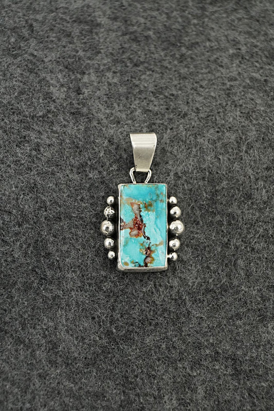 Turquoise & Sterling Silver Pendant - Eugene Gruber