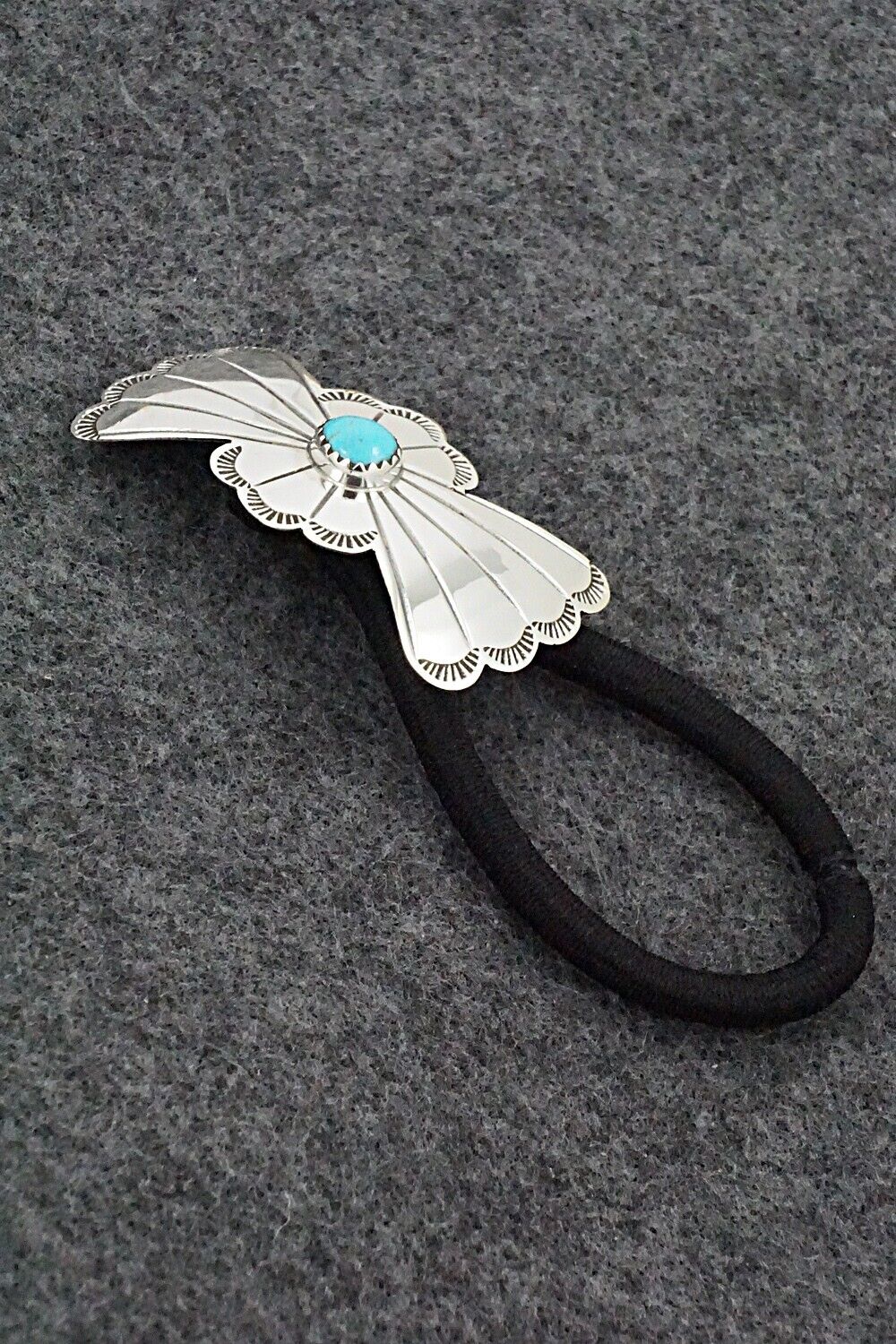 Turquoise & Sterling Silver Hair Tie - Phil Lynn