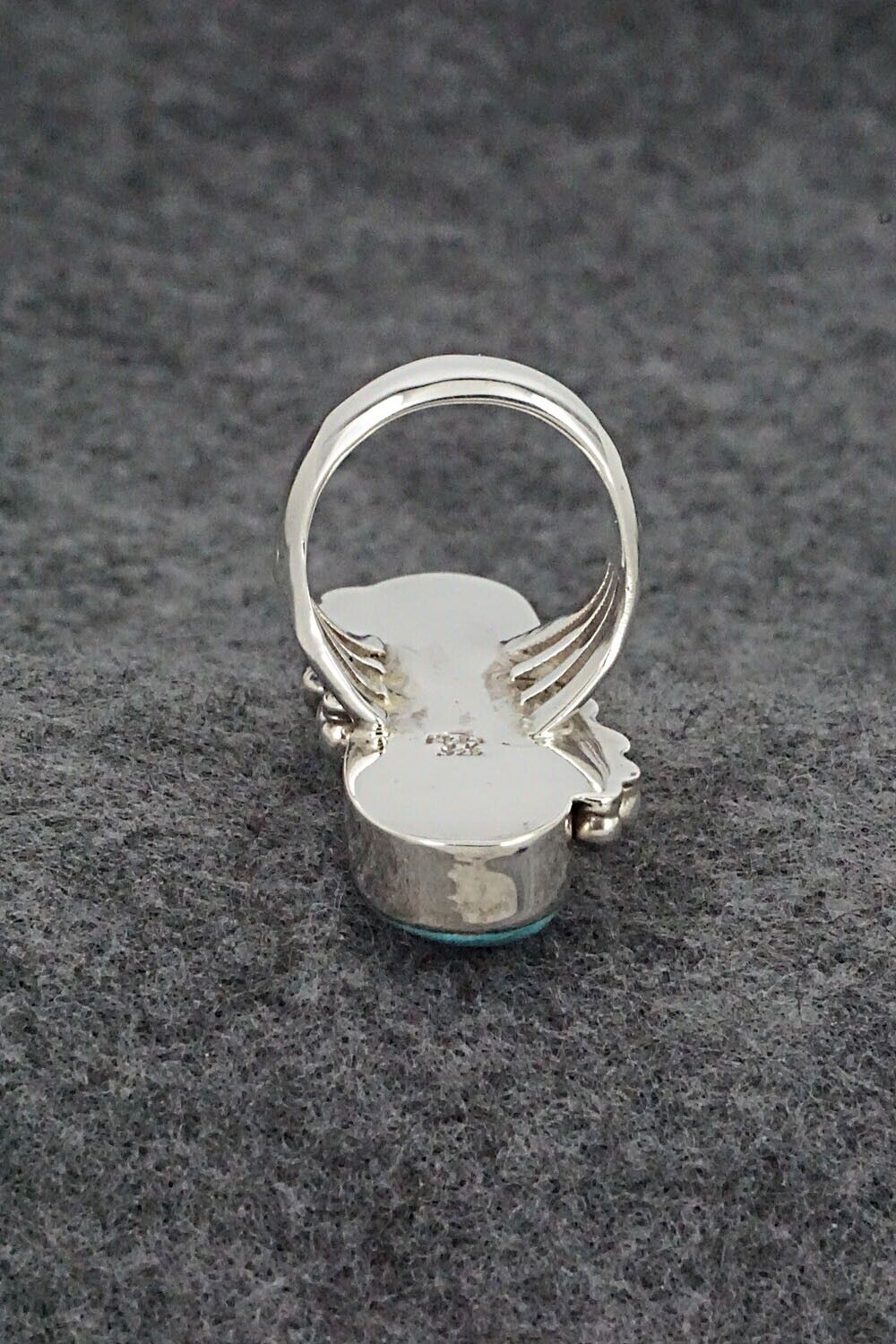 Turquoise and Sterling Silver Ring - Bucky Belin - Size 6.75