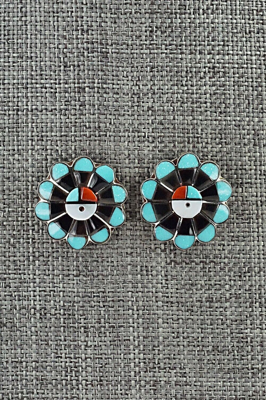 Multi Stone & Sterling Silver Earrings - Janice Lalio