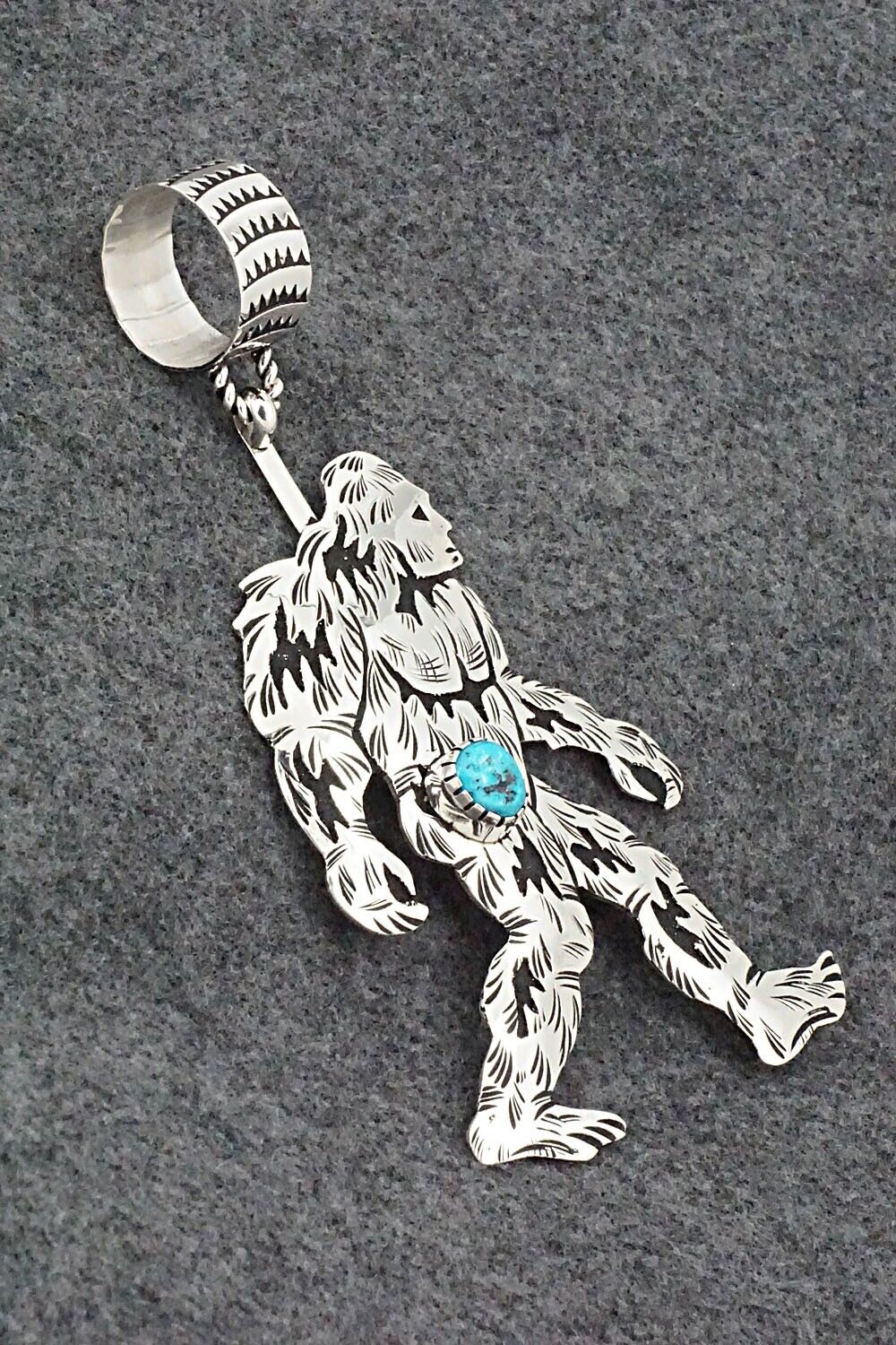 Turquoise & Sterling Silver Pendant - Richard Singer