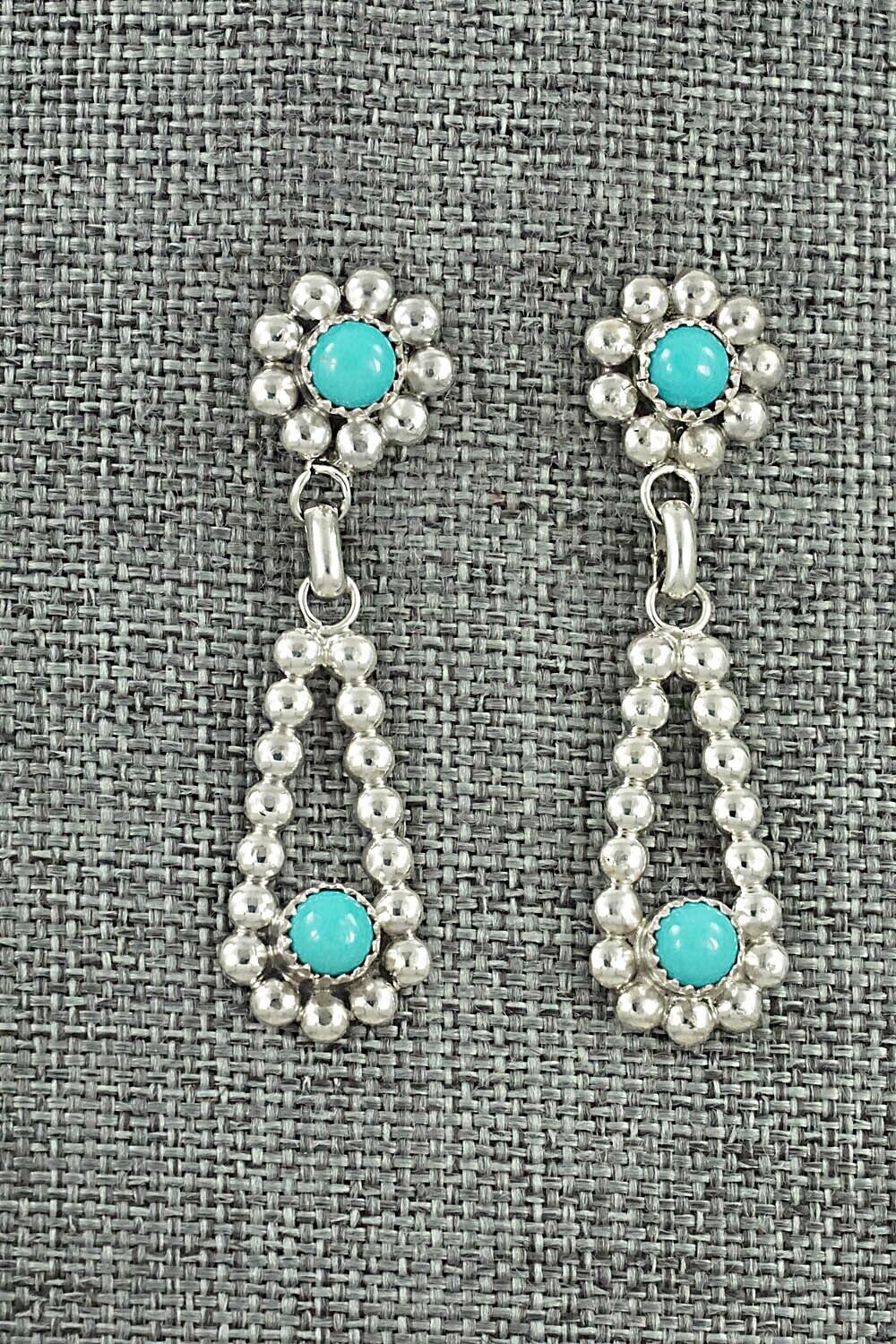 Turquoise & Sterling Silver Earrings - Elvera Towne