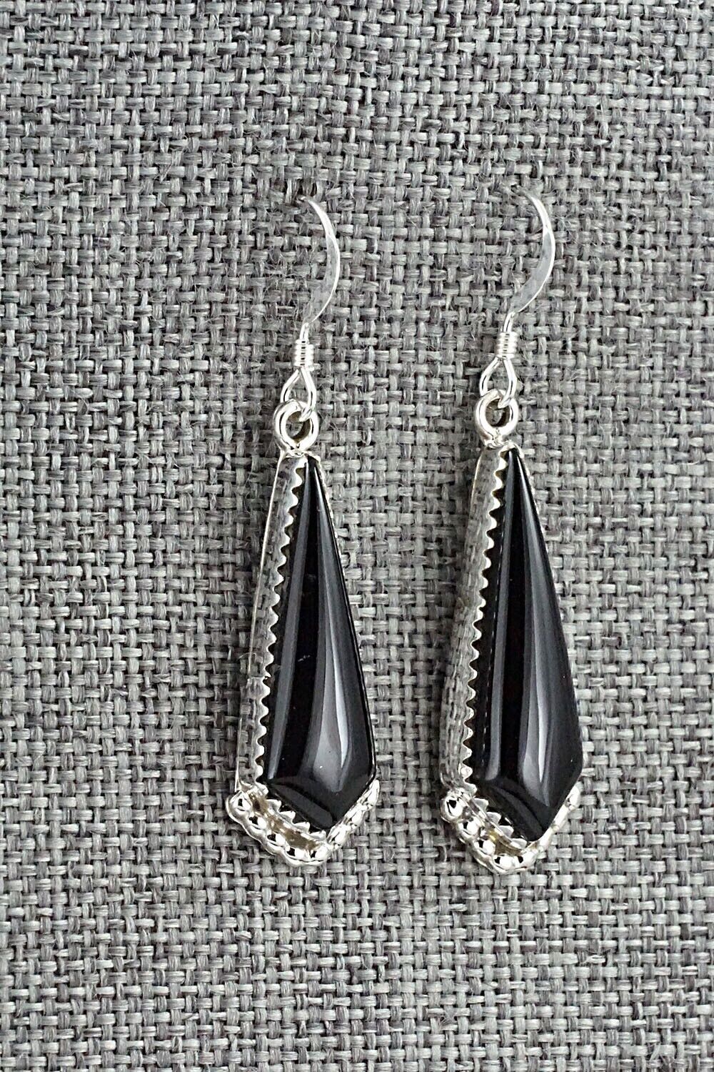 Onyx & Sterling Silver Earrings - Verley Betone